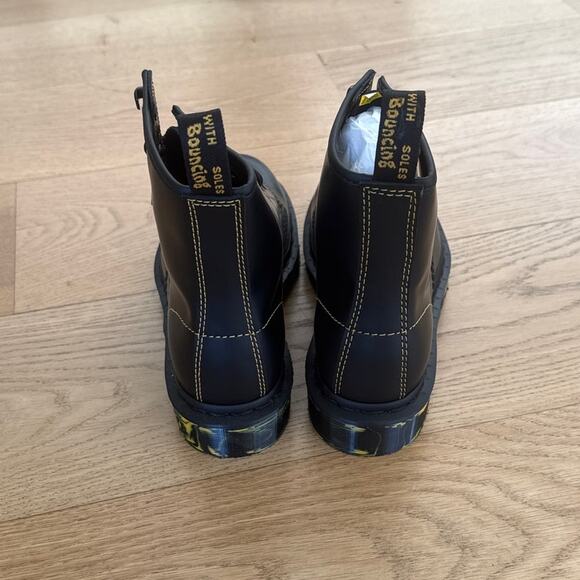 Dr. Martens - 1460 Marbled Sole Smooth Leather Lace Up Boots - Picture 6 of 7